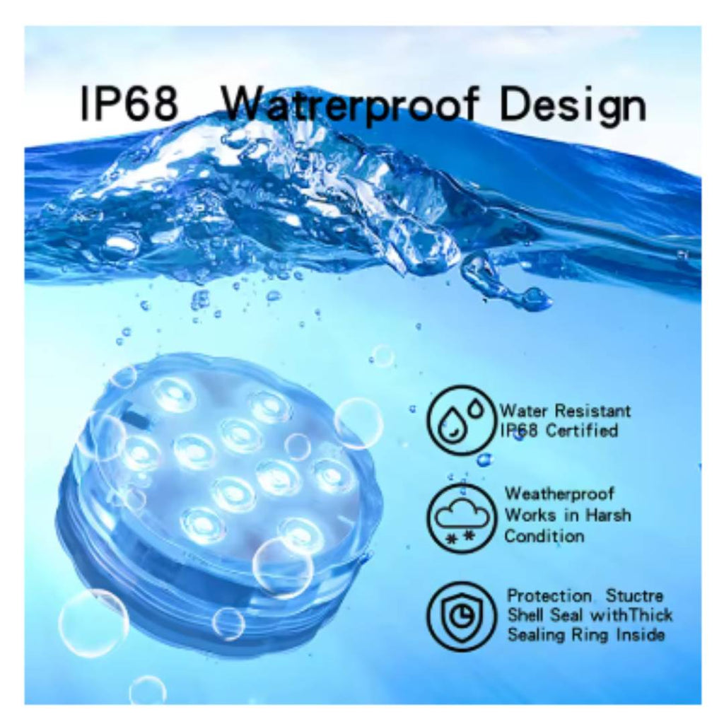 Luz LED Sumergible RGB para Acuario con Control Remoto